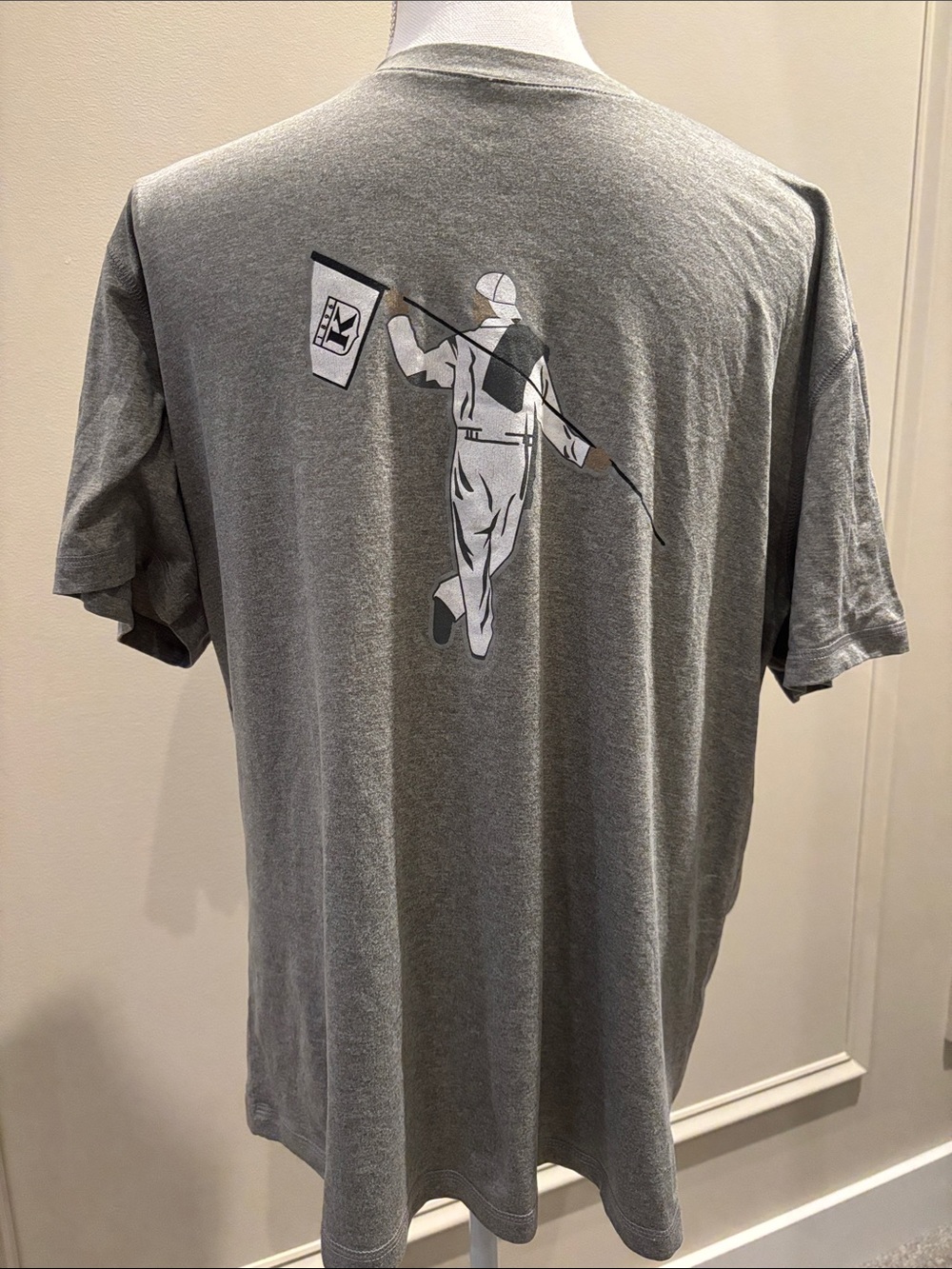 Men's Gray Golf Graphic Print T-Shirt